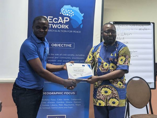 RECAP Network Trained and Certified Xhuma Africa Executive members in peace building